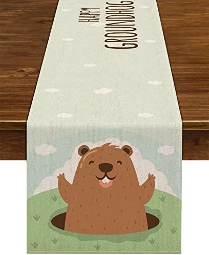 Nepnuser Happy Groundhog יום שולחן שולחן