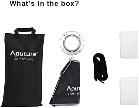קופסת אור של Aputure 4545 קופסה רכה מרובעת, קופסת Softure Aputure עם רשת חלת דבש לאמצע Amaran Cob