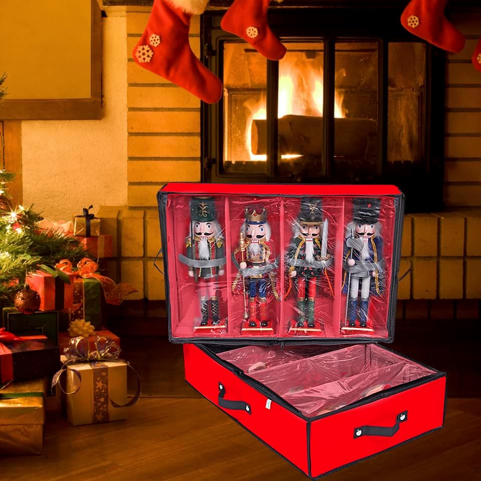 Propik 2 חבילה תיבת אחסון ניידים לחג המולד - כל אחת מחזיקה 4 פסלונים עד 16 אינץ