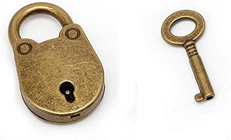 3 יחידים מיני ברונזה מנעול עתיק מנעול מתכת קטן מנעול סגנון מנעול מיני עם מפתח