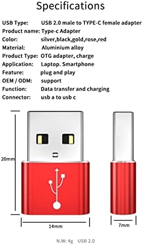 מתאם Goxwave תואם להנדסת נוער TX-6-USB-A עד C PortChanger, USB Type-C OTG USB-A המרת נתוני טעינה-כסף מתכתי