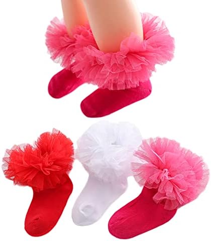 ילדות קטנות של ינזאט פרוע גרביים פעוטות שמלת תחרה מטורפת גרבי טוטו 2-8 שנים 3 זוגות