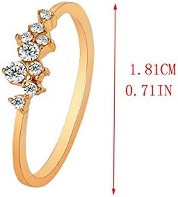 להקת חתונה לנשים מדומה טבעת אירוסין לנשים לנשים זירקוניה מבטיחה טבעת טבעת טבעות חרדה אביזרות