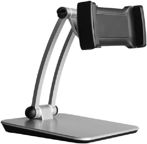 טבליות JHWSX עמדת אלומיניום שולחן עבודה מתכוונן מעמד מתקפל 360 מעלות מחזיק טלפון מסתובב