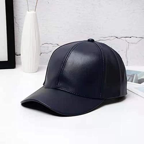 רטרו עור מתכווננת כובע בייסבול שחור כובע שמש אופנתי לגברים נשים מתאימות לסתיו כובע ספורט בחורף ...