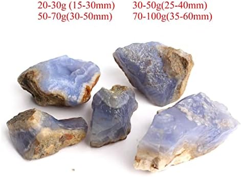 Binnanfang AC216 1PC טבעי כחול גולמי כחול גולמי חורקוני לא סדיר אגת גביש מחוספסת אבני קריסטל