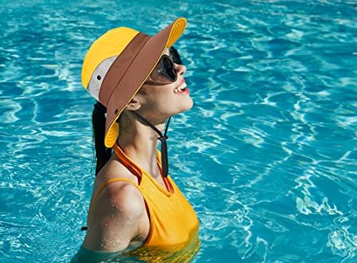 הגנת UV חיצונית של נשים כובע דיג חוף רחב שוליים