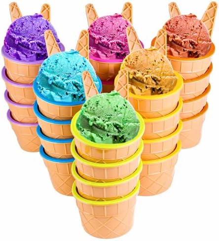 כוסות גלידה ישירות ירוקות עם כפות/צלחת פלסטיק גדולה עם כף/קינוח סונדה קערות יוגורט קפוא