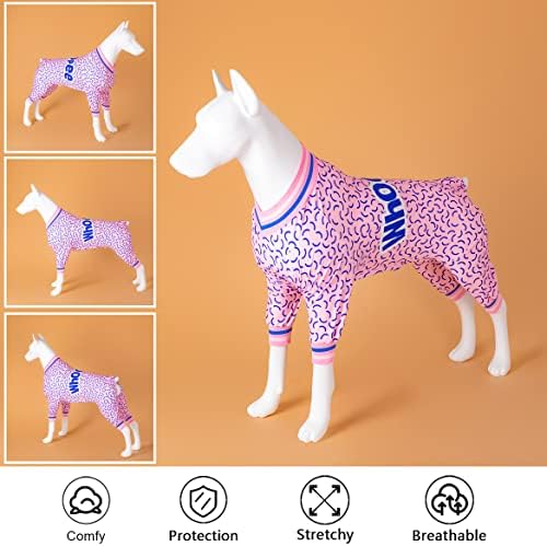 חולצת חיות מחמד של Lovinpet, הגנה על UV, בגדי כלבים של הגנה אופרטיבית, קלה משקל 4 כיסוי רגליים