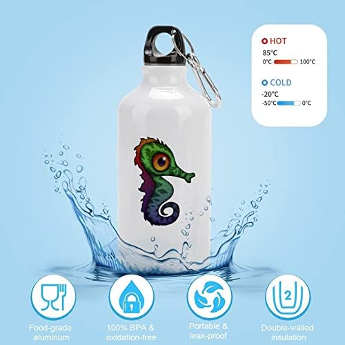 בקבוק אלומיניום ספורט ספורטוני צבעוני בקבוקי מים ספורט ניידים עם קרבינר ומכסה טוויסט