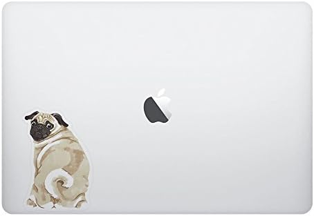 Fincibo 5 x 5 אינץ 'פוג כלב נשלף מדבקות מדבקות ויניל למחשב נייד מקבוק ipad