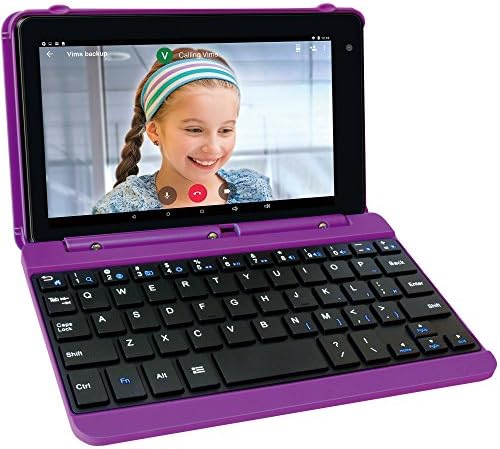 RCA Voyager Pro Tablet w/מארז מקלדת 7 תצוגה מרובת מגע, Android Go Edition Purple