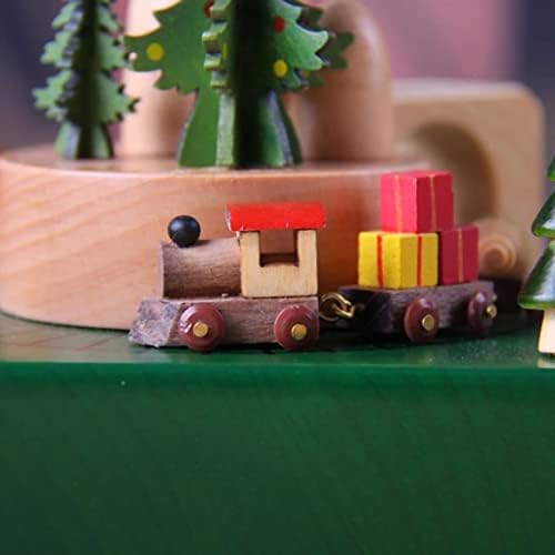 N/A קופסת מוזיקה לחג המולד יצירתי קופסת עץ רטרו רטרו סיבוב קופסת מוסיקה אישיות צעצועים לילדים שולחים חברות יום