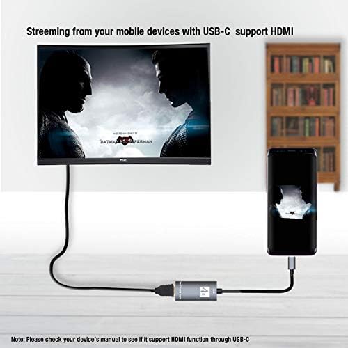 Innomax USB-C/Thunderbolt 3 עד רזולוציה גבוהה מתאם HDMI עבור iPad Pro/MacBook Air 2019/2018, MacBook