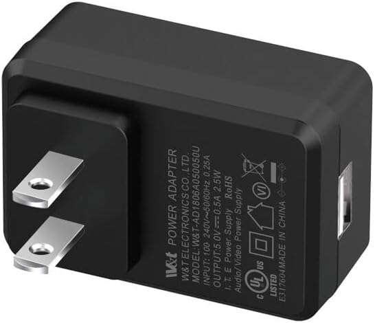 W&T מטען קיר USB 5V 2A MINI AC AC מתאם עם הגנה מחממת יתר לגשר WIFI, טלפון, טאבלט ומכשירים אחרים המופעלים