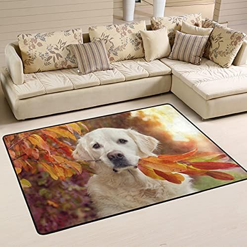 שטיחים גדולים של שטיחי אזור רך כלב עלים צבעוניים משתלת מחצלת שטיח פליימאט לילדים משחק חדר שינה