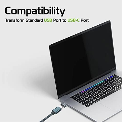 USB-C נקבה ל- USB מתאם מהיר זכר התואם למכשירי Samsung SM-F707B שלך למטען, סנכרון, מכשירי OTG כמו מקלדת, עכבר,