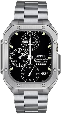 קגוס פס נירוסטה עם מארז תואם ל- Apple Watch Ultra Band 49 ממ 45 ממ 44 ממ סדרה 8/7/6/5/4/SE, רצועות Iwatch