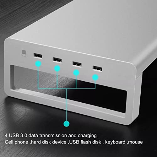 עמדת מתכת jkuywx עם תמיכה ב- USB, העברת טעינת נתונים, שולחן עבודה של מקלדת ואחסון עכברים