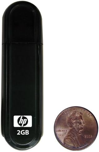 HP V100W 2 GB USB 2.0 כונן הבזק P-FD2GBHP100-EF