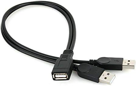 USB 2.0 נקבה עד 2 כפול USB מתאם כוח זכר Y מחבר כבל כבל מפצל