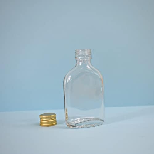 בקבוק הבקבוק הזכוכית הזכוכית הזכוכית של נוטלי 50 מל של נוטלי בית חליטה בית חתונה כמות כמות: 3, מכסה צבע: זהב