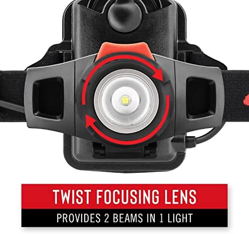 Coast HL7 330 Lumen Modeding פנס LED עם Twist Focus ™, שחור