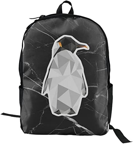 גיאומטרית-פינגווין-גב, תיקי כושר לתרמיל מחשב נייד תיקי ספרים של בית ספר שחור טיולים לטיולים לטיולים
