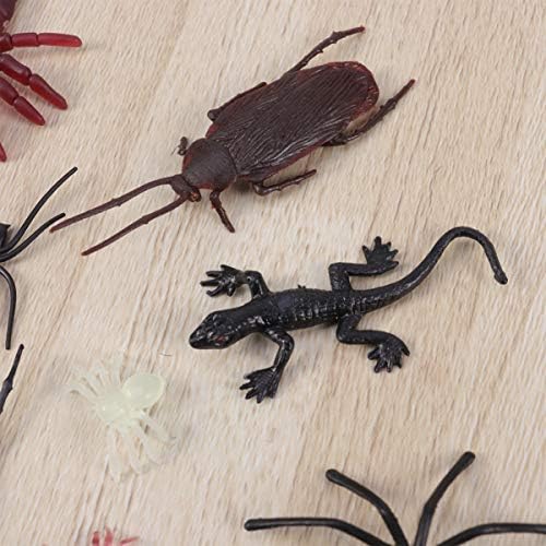 חרקים ריאליסטיים של Stobok פלסטיק, צעצועי חרקים של עכבי עכבי עכביש למסיבת ליל כל הקדושים מעדיפה קישוטים,