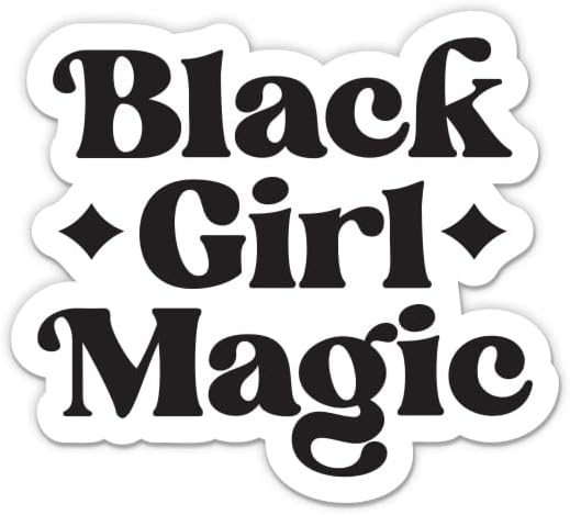 מדבקות קסם של ילדה שחורה - 2 חבילות של מדבקות 3 אינץ