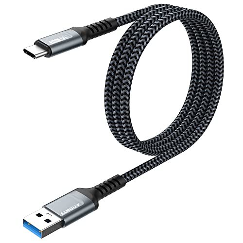 SUNGUY 5GBPS USB C 3.0 כבל אוטומטי אנדרואיד 3ft, כבל USB A ל- C טעינה מהירה טעינה מהירה תואם תואם ל- USB C SSD
