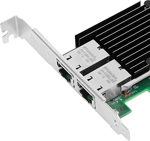 Sxtaigood עבור Intel X540-T2 10GB PCI-E X8 NIC Ethernet מתכנס כרטיס רשת, יציאת RJ45 נחושת כפולה עם