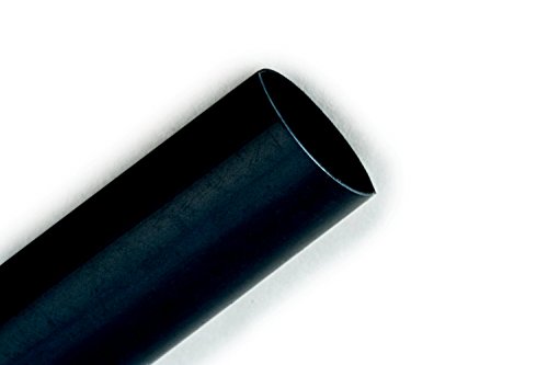3M FP-301 חום מכווץ צינורות קיר דק, שחור, סליל אורך 3 x 50 ', שחור