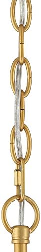 Possini Euro Design Carrine Light Brass Plass תליון זהב נברשת תאורה 15 1/4 אינץ