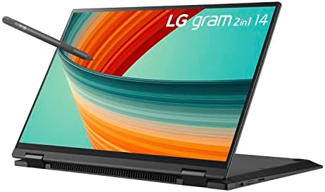 LG Gram 14 ”2in1 מחשב נייד קל משקל, אינטל 13th Gen Core i7 Evo פלטפורמה, Windows 11 Home, 32GB RAM,