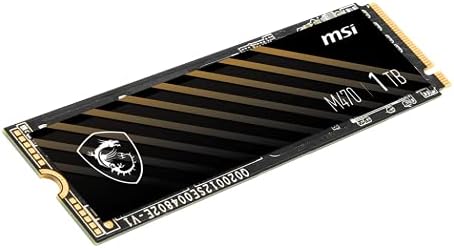 MSI M470 M.2 2280 1TB PCI-express 4.0 x4 NVME 1.3 3D NAND כונן מצב מוצק פנימי, צרור עם קירור קירור HT 2280