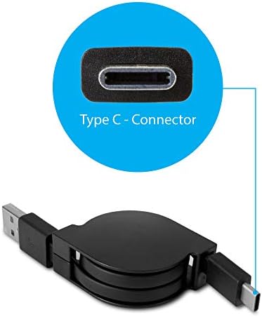 כבל Boxwave תואם ל- StrendeVzone Q90-MINISYNC-USB-A ל- USB Type-C, כבל נשלף-USB-A ל- USB Type-C