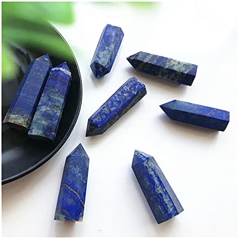 Qiaonnai ZD1226 5 חתיכות 45-50 ממ כחול טבעי Lapis Lazuli נקודת קריסטל נקודת שרביט מגדל נקודה יחידה גביש גביש