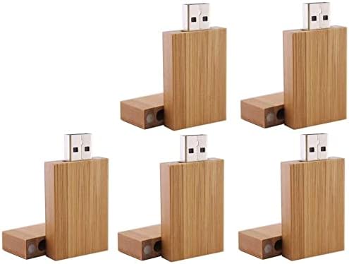 5 ארוז מלבן עץ 2.0/3.0 כונן הבזק USB כונן USB דיסק מקל עם עץ