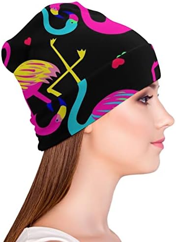 באיקוטואן בהיר פלמינגו הדפסת כפת כובעי גברים נשים עם עיצובים גולגולת כובע