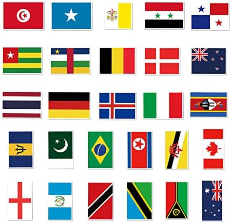 מדבקות דגל לאומיות דגל עולם מדבקות מדבקות מדבקות דגל חבילות 105 יחידות מתאימות למחשב נייד מארז נסיעות מחברת