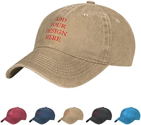 כובע ג'ינס בהתאמה אישית לגברים מעצב טקסט משלך לוגו תמונות טקסט משלך נשטף כובע בייסבול מתכוונן כובע אבא כובע יוניסקס