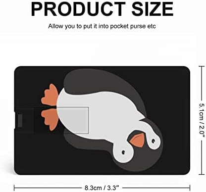 Pinguin Card Card USB 2.0 כונן הבזק 32 גרם/64 גרם דפוס מודפס מצחיק