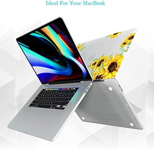 מחשב נייד למארז MacBook 12 אינץ '2015-2017, כיסוי קליפה קשה של חמניות מפלסטיק ומגן מקלדת ומגן מסך רק לשנים