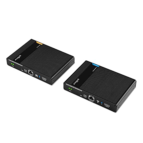 Gofanco USB KVM ו- HDMI 2.0 מעל CAT6 / CAT7 Extender - סיומת 230ft, 4K @60Hz HDMI וידאו, מקלדת / עכבר