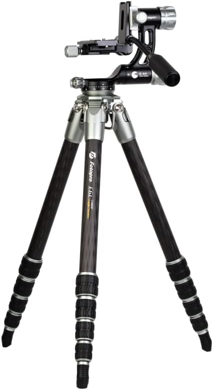 Fotopro 64 אינץ 'סיבי פחמן חצובה חצובה ג'ימבל מצלמה מקצועית מצלמה עבור DSLR לצילום צילום ציפורים