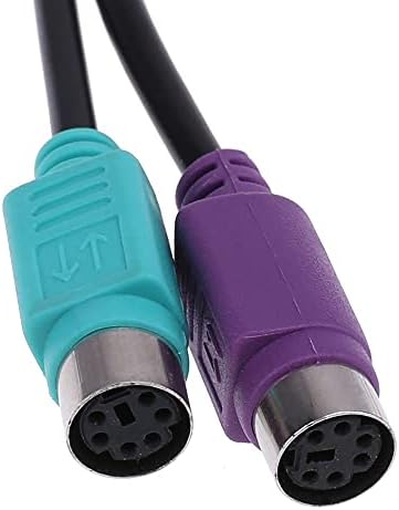 UXZDX USB עד כפול PS 2 כבל USB זכר לנקבה/2 כבל תוסף מתאם ממיר למקלדת ועכבר PS2 לכבל USB