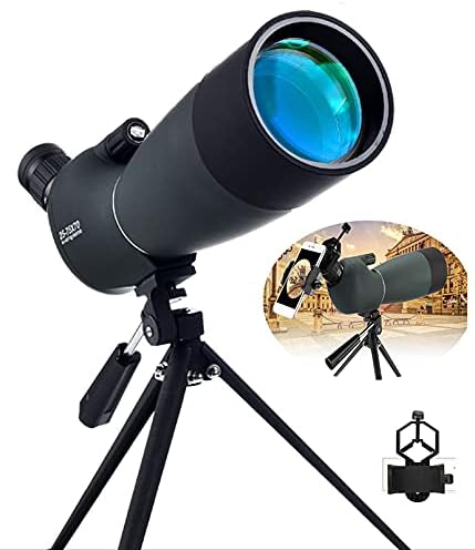 טלסקופ מונוקולרי 25-75x70 היקף איתור בהירות גבוהה עם מתנות חצובה ניידות למבוגרים לצפייה חיצונית צפייה בציד