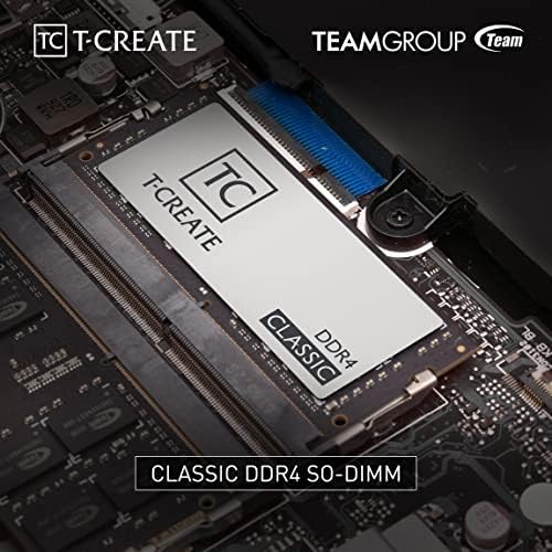 קבוצת צוות T-CRAETE קלאסי DDR4 SODIMM 64GB ערכת 3200MHz 260 PIN CL22 Module Module Module RAM-TTCCD464G3200HC22DC-S01