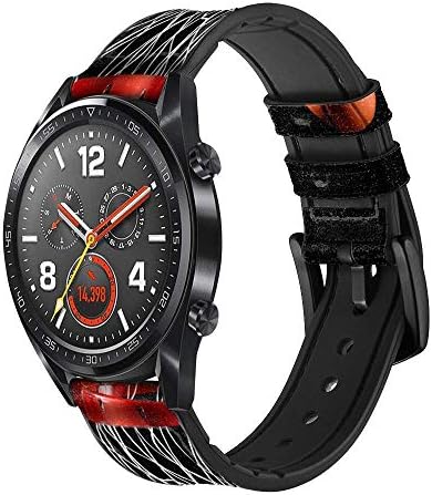 Ca0007 עור כדורסל וסיליקון רצועת שעונים חכמה לרצועת Wristwatch Watch Watch Smart Smaving גודל